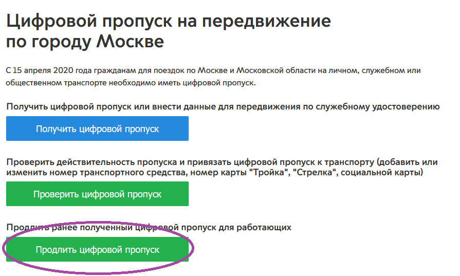 Пропуск для передвижения в Москве продлят автоматически до 4 мая